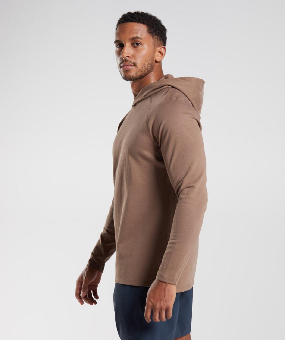 Sudadera Con Capucha Gymshark Studio Hombre Marrones | CO 3628QMA